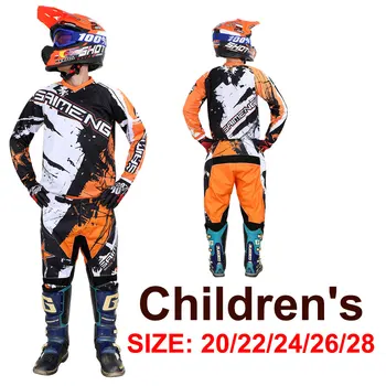 Krossi Jersey ja Püksid laps, laste rõivad suur poiss tüdruk poiss Mootorratas, racing sobiks gear set racing sobiks Hingav DH 0