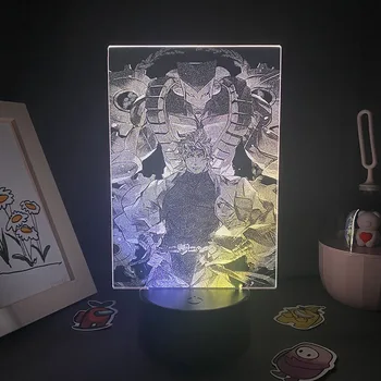 JoJo ' s Bizarre Adventure 3D LED Anime Kahe Tooni Lamp Magamistuba Decor Sünnipäeva Kingitus Sõpradele Manga Joonis Dio Brando Öö Valguses