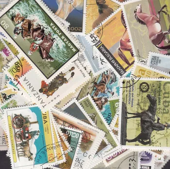 50tk Teema Tempel Hobune Teemat Kõikide Erinevate Paljudest Riikidest EI Korda Kasutamata postmarkide Kogumine 0
