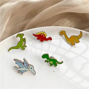 Cartoon Dinosaurus Emailiga Sõle Armas Brachiosaurus Pterosaurus Dragon Loomade Pääsme Kids Jope, Kott, Ehted Kingitused Krae Sõrmed