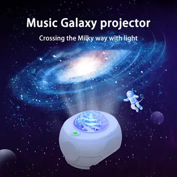 LED Star Galaxy Projektor Värvikas tähistaeva Öö Valguses Bluetooth-ühilduva Kõlar Lapsed Magamistuba Teenetemärgi Atmosfääri Lamp