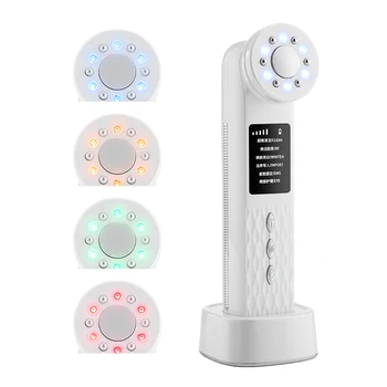 7in1 Ultraheli Jää Kaste Ilu Seadme EMS RF 4 Värvi LED Anti-vananemine Naha Tagasi Toitumine Importija Näo Puhastamine