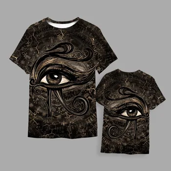 Jumeast 3D-Vana-Egiptuse Jumalad Trükitud Eye Of Horus Graafiline T-särgid, Meeste Vabaaja Tee Särk Streetwear Y2K Riided T-shirty 1