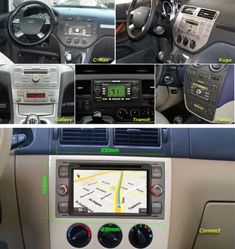 Autoraadio palyer Ford Mondeo, S-max, Focus 2 C-MAX, Galaxy Fiesta transiidi Fusion Android 10.0 auto DVD video player, HD vastuvõtja 5