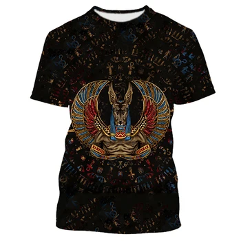 Jumeast 3D-Vana-Egiptuse Jumalad Trükitud Eye Of Horus Graafiline T-särgid, Meeste Vabaaja Tee Särk Streetwear Y2K Riided T-shirty 5